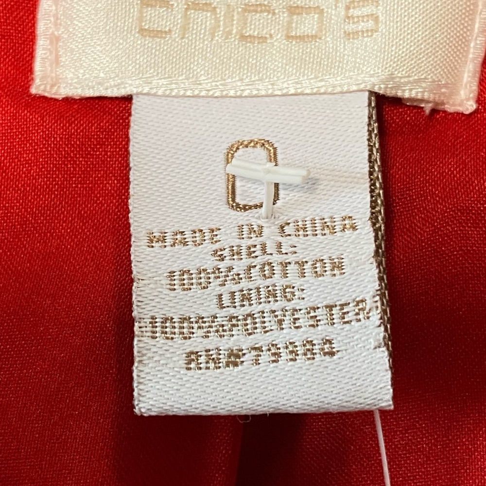 Chico's Red Textured Women's Jacket - Picture 5 of 6